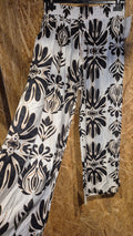 PANTALÓN FLUIDO ESTAMPADO NEGRO