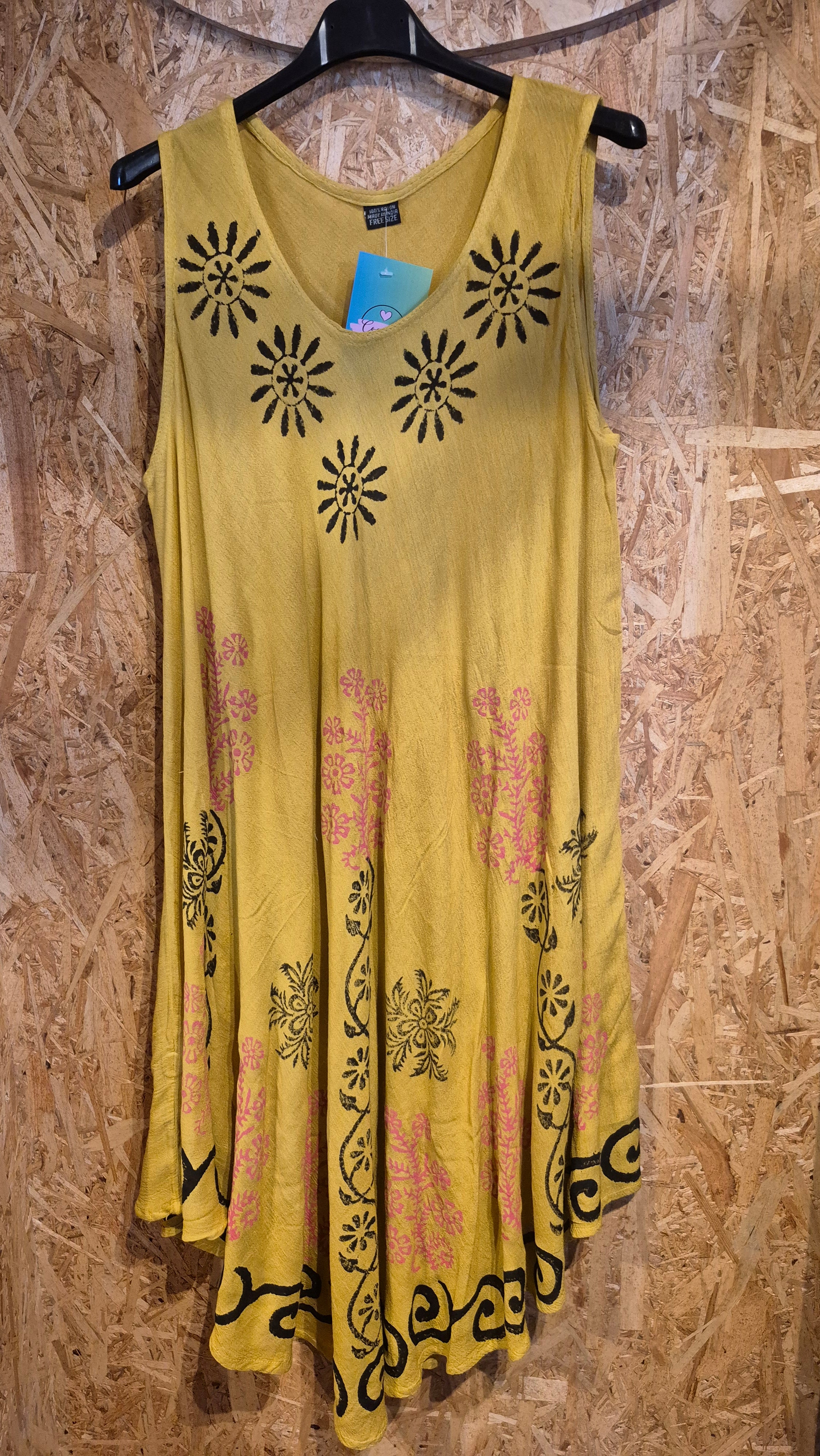 VESTIDO BOHO AMARILLO