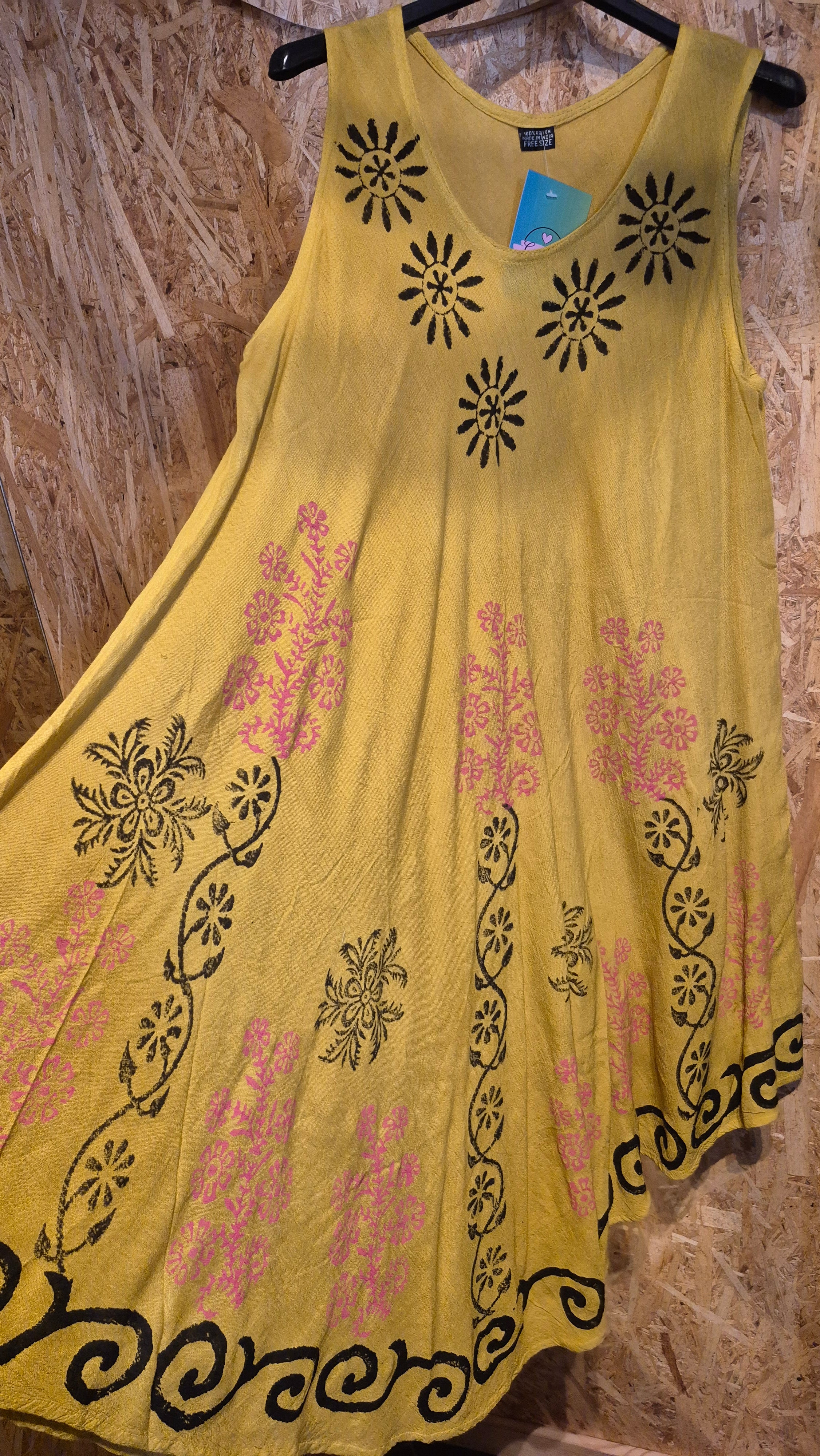 VESTIDO BOHO AMARILLO