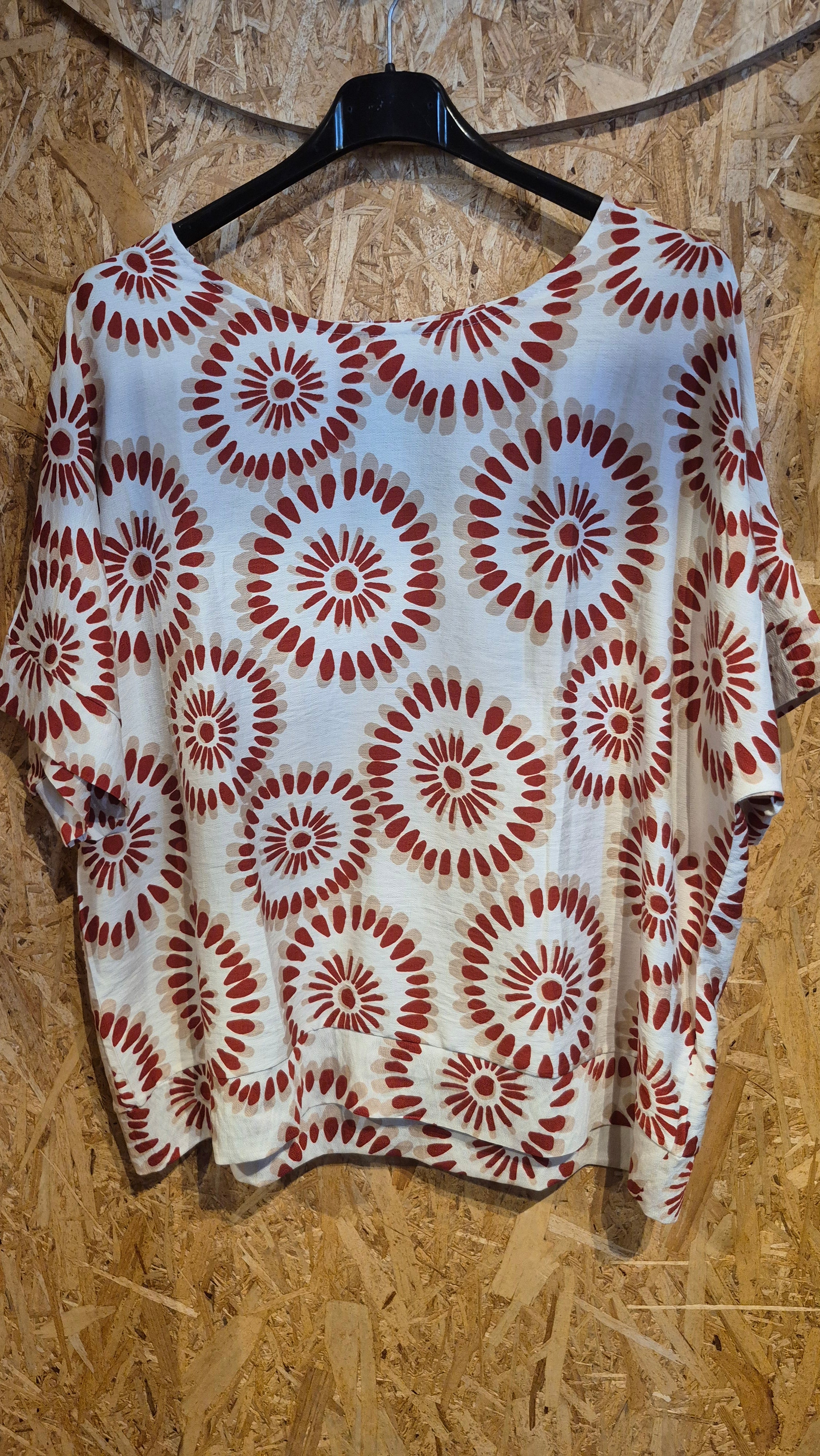 BLUSA CIRCULOS ROJO